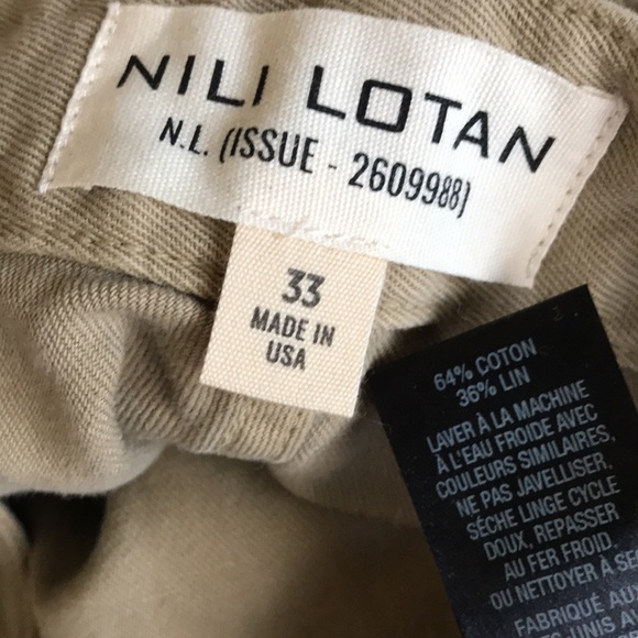 Nili Lotan Men Luna pant Military Khaki 33 - Picture 15 of 16